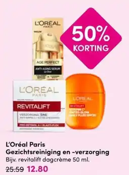 Drogisterij Visser L'Oréal Paris Gezichtsreiniging en -verzorging aanbieding