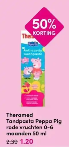 Drogisterij Visser Theramed Tandpasta Peppa Pig aanbieding