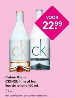 Drogisterij Visser Calvin Klein CKIN2U him of her aanbieding