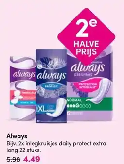 Drogisterij Visser always inlegkruijsjes daily protect extra long aanbieding