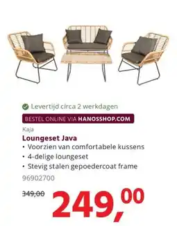 HANOS Kaja loungeset java aanbieding