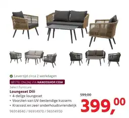 HANOS Select Furniture Loungeset Dili aanbieding
