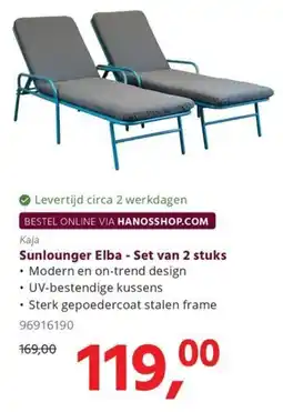 HANOS Kaja Sunlounger Elba - Set van 2 stuks aanbieding