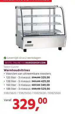 HANOS Select Cuisine Warmhoudvitrines aanbieding