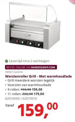 HANOS Worstenroller Grill - Met warmhoudlade aanbieding