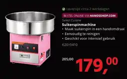 HANOS Select Cuisine Suikerspinmachine aanbieding