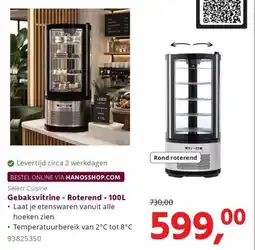 HANOS Select Cuisine Gebaksvitrine - Roterend - 100L aanbieding