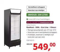 HANOS Select Cuisine Koelkast - 509L - Eco Line - 1 Deurs aanbieding