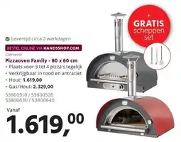 HANOS Clementi Pizzaoven Family - 80 x 60 cm aanbieding