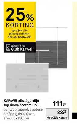 Karwei Karwei plisségordijn top down bottom up aanbieding