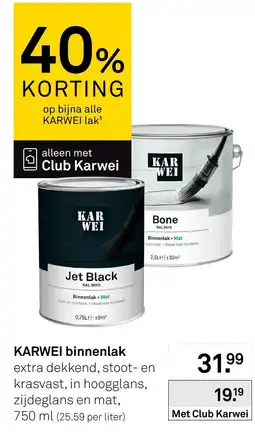 Karwei Karwei binnenlak aanbieding