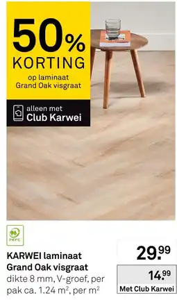 Karwei Karwei laminaat Grand Oak visgraat aanbieding