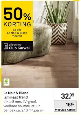 Karwei Le Noir & Blanc laminaat Trend aanbieding