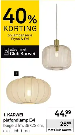 Karwei Karwei plafondlamp Evi aanbieding