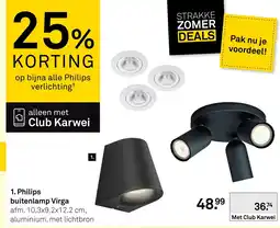 Karwei Philips buitenlamp Virga aanbieding