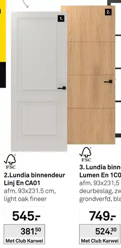 Karwei Lundia binnendeur Linj En CA01 aanbieding