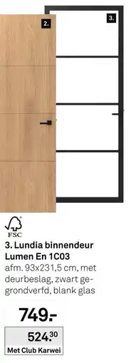 Karwei Lundia binnendeur Lumen En 1C03 aanbieding