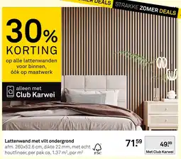 Karwei Club Karwei lattenwand met vilt ondergrond aanbieding