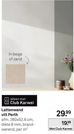 Karwei Club Karwei Lattenwand vilt Perth aanbieding