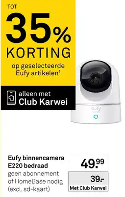 Karwei Eufy binnencamera E220 bedraad aanbieding