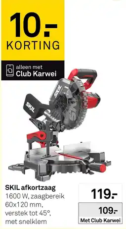 Karwei SKIL afkortzaag aanbieding