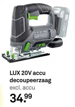 Karwei lux-tools lux 20v accu decoupeerzaag aanbieding