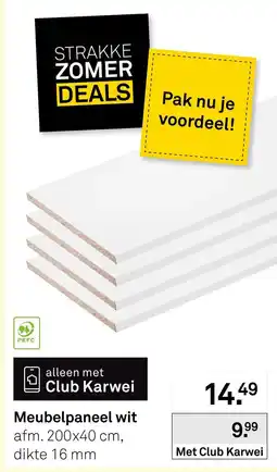 Karwei Club Karwei meubelpaneel wit aanbieding