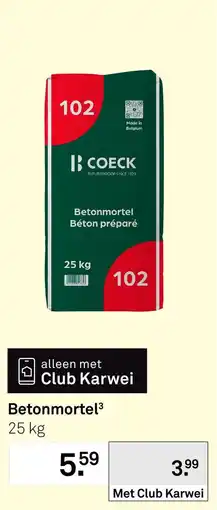 Karwei CoecK Betonmortel³ aanbieding