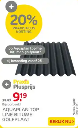 Praxis Aquaplan topline bitumen golfplaat aanbieding