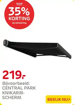 Praxis central park knikarm-scherm aanbieding