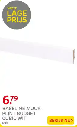 Praxis Baseline muur-plint budget cubic wit aanbieding