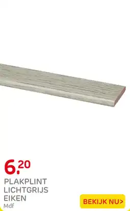 Praxis Plakplint lichtgrijs eiken aanbieding