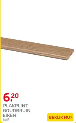 Praxis plakplint goudbruin eiken aanbieding