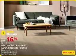 Praxis Decomode laminaat aqua kingsize flores aanbieding