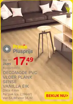 Praxis Decomode pvc vloer plank sense vanilla eik aanbieding