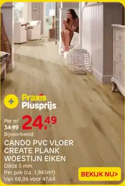 Praxis Cando pvc vloer create plank woestijn eiken aanbieding