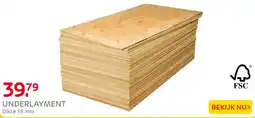 Praxis underlayment aanbieding