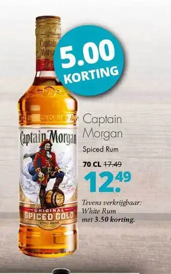 Mitra Captain Morgan Spiced Rum 5.00 Korting aanbieding