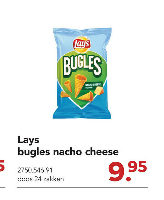 Lays bugles nacho cheese doos 24 zakken aanbieding bij Zegro