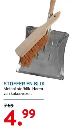 Kluswijs stoffer en blik aanbieding