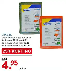 Kluswijs cover dekzeil aanbieding