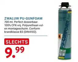 Kluswijs zwaluw pu-gunfoam aanbieding