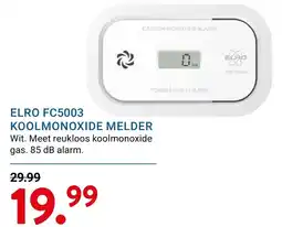 Kluswijs ELRO KOOLMONOXIDE MELDER aanbieding