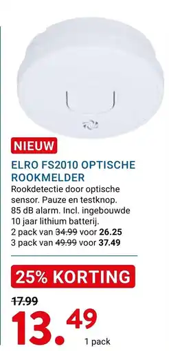 Kluswijs Elro fs2010 optische rookmelder aanbieding