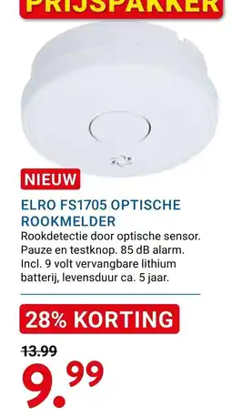 Kluswijs elro fs1705 optische rookmelder aanbieding