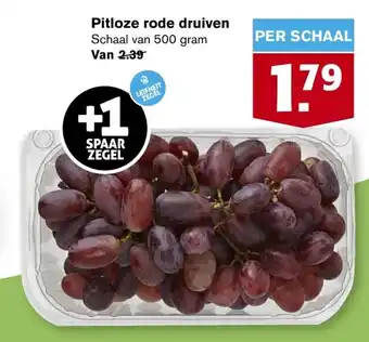 Hoogvliet Pitloze rode druiven 500g aanbieding