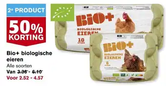 Hoogvliet Bio+ biologische eieren aanbieding