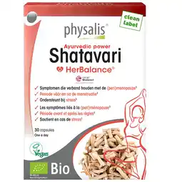 Holland & Barrett Physalis HerBalance Shatavari Bio - 30 capsules aanbieding