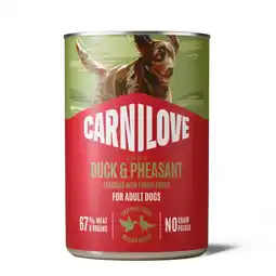 Zooplus Voordeelpak: 12x400g Carnilove Dog in Paté Eend & Fazant nat hondenvoer aanbieding