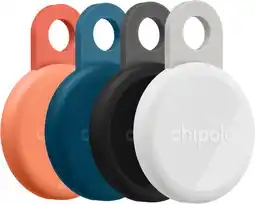 Coolblue Chipolo LOOP 4-Pack Koraal, Blauw, Zwart, Wit aanbieding